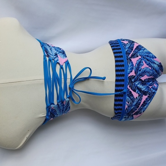 Maaji Tropic Cubism Corset Strapless Bikini Set SZ M, No Conversion Straps - Picture 6 of 9